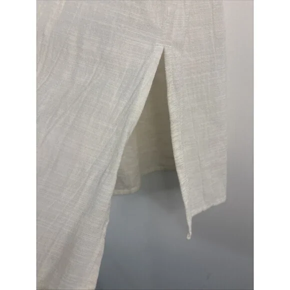 J Crew Tunic XXS Embroidered Top Beach Cover Up With Tassels Beaded - Picture 7 of 9